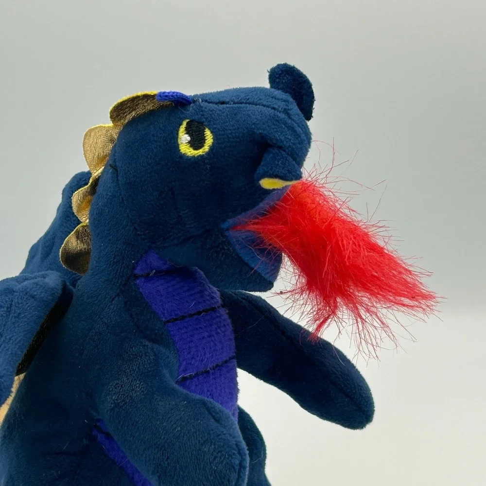 Bow Wow Pet Dog Toy Dragon Blue Squeaks Cuddle Toss Fetch Crinkle Happy‎ Dog Fun
